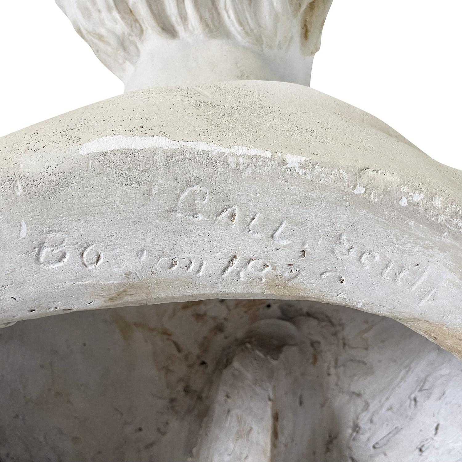 19th Century American Antique Plaster Bust of Secretary of State Daniel Webster For Sale 8