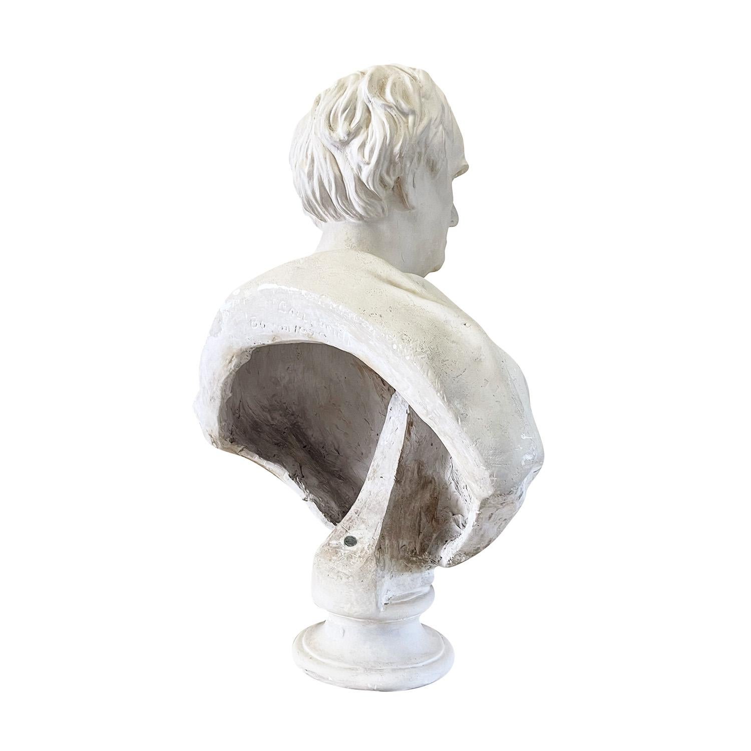 19th Century American Antique Plaster Bust of Secretary of State Daniel Webster For Sale 2