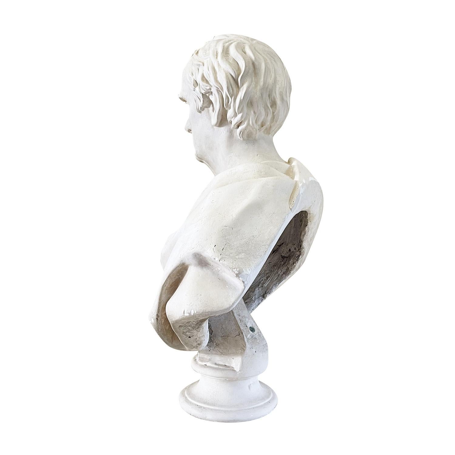 19th Century American Antique Plaster Bust of Secretary of State Daniel Webster For Sale 4