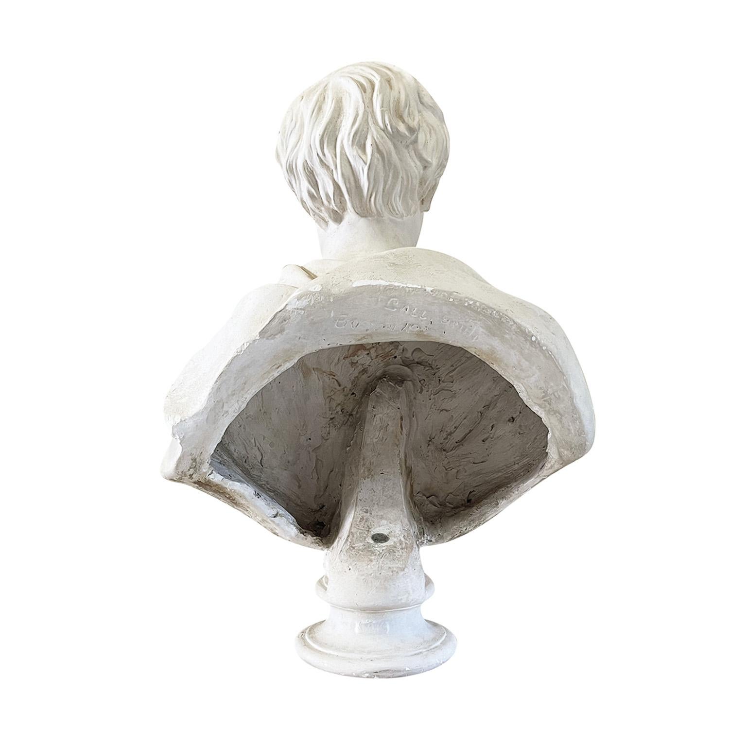 19th Century American Antique Plaster Bust of Secretary of State Daniel Webster For Sale 5