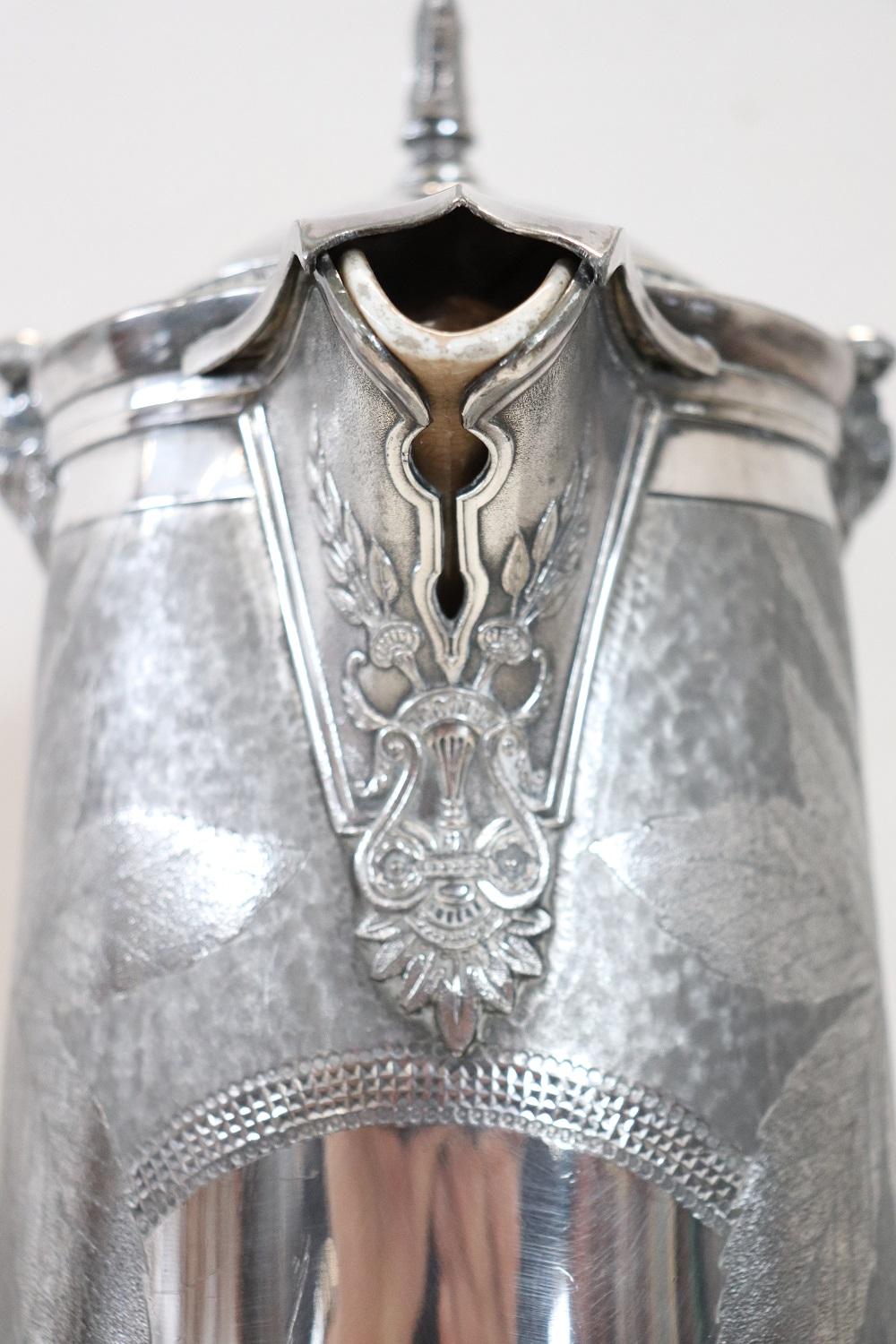 Late 19th Century 19th Century American Antique Silver Plate Pitcher by Reed & Barton For Sale