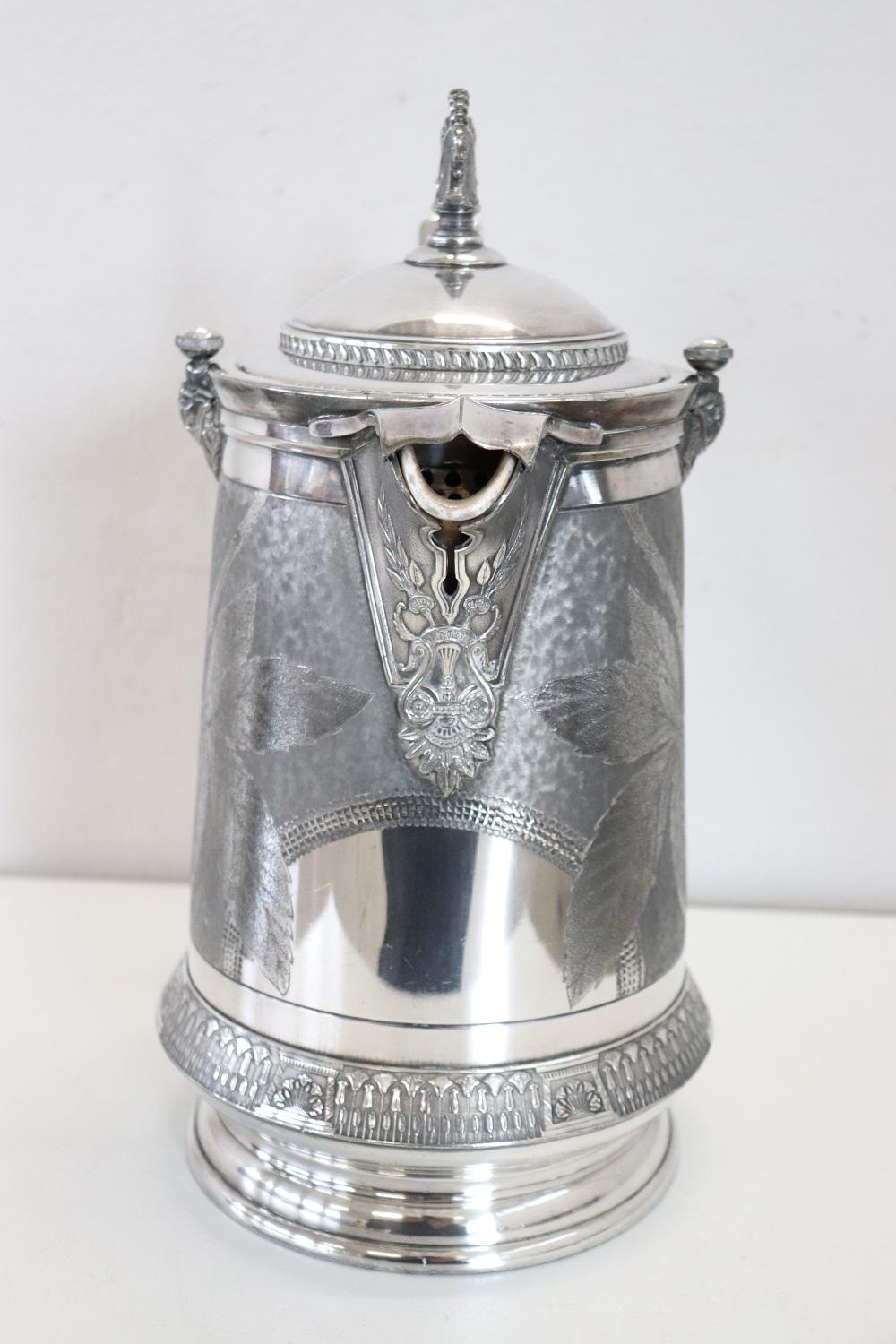 19th Century American Antique Silver Plate Pitcher by Reed & Barton For Sale 1