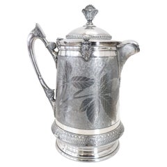 19th Century American Antique Silver Plate Pitcher by Reed & Barton