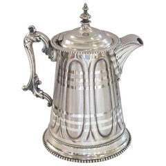 19th Century American Antique Silver Plate Pitcher by Rogers Smith & Co