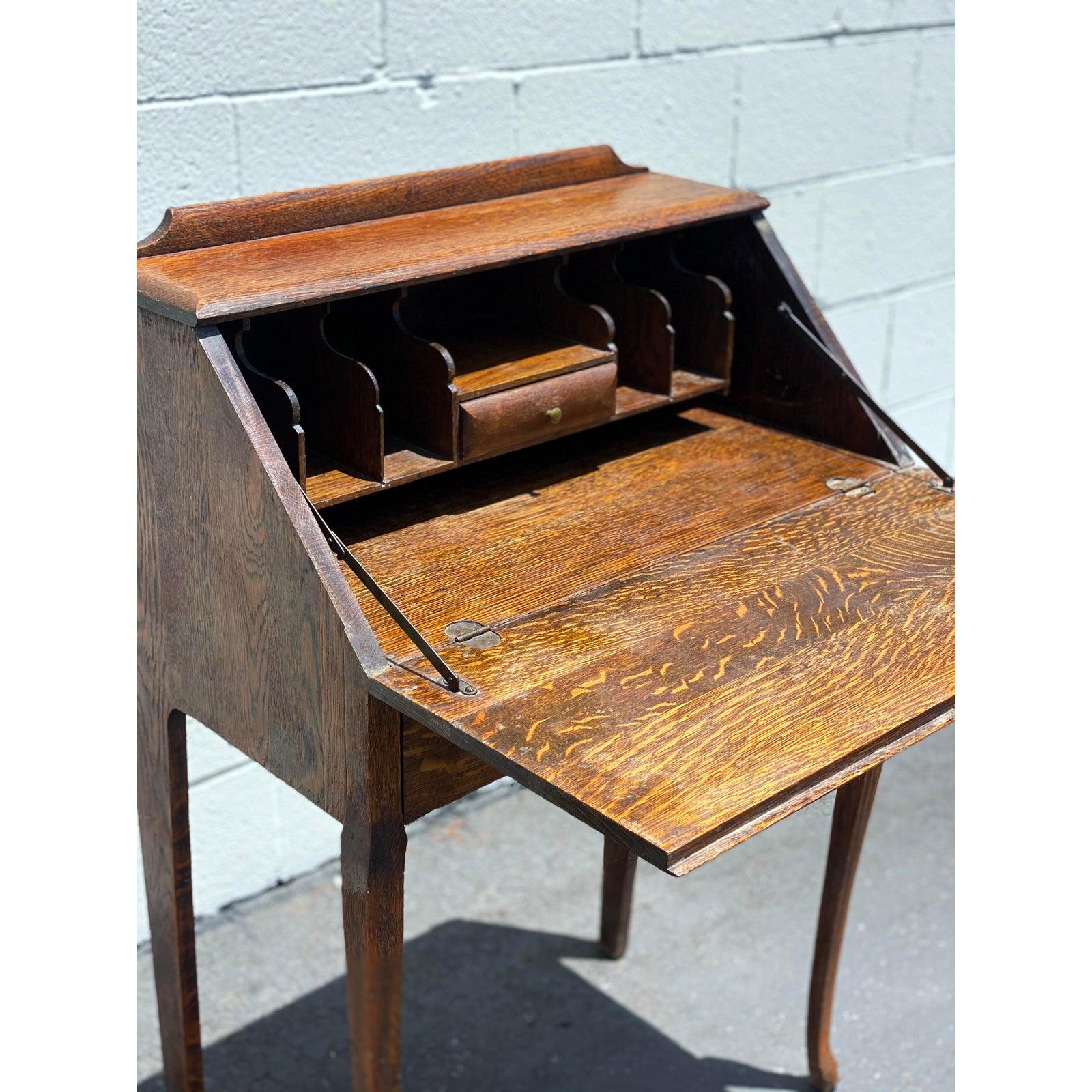 19th Century American Antique Writing Secretary Desk In Fair Condition In Beverly Hills, CA