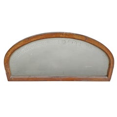 19th Century American Arch Top Greek Key Transom Window