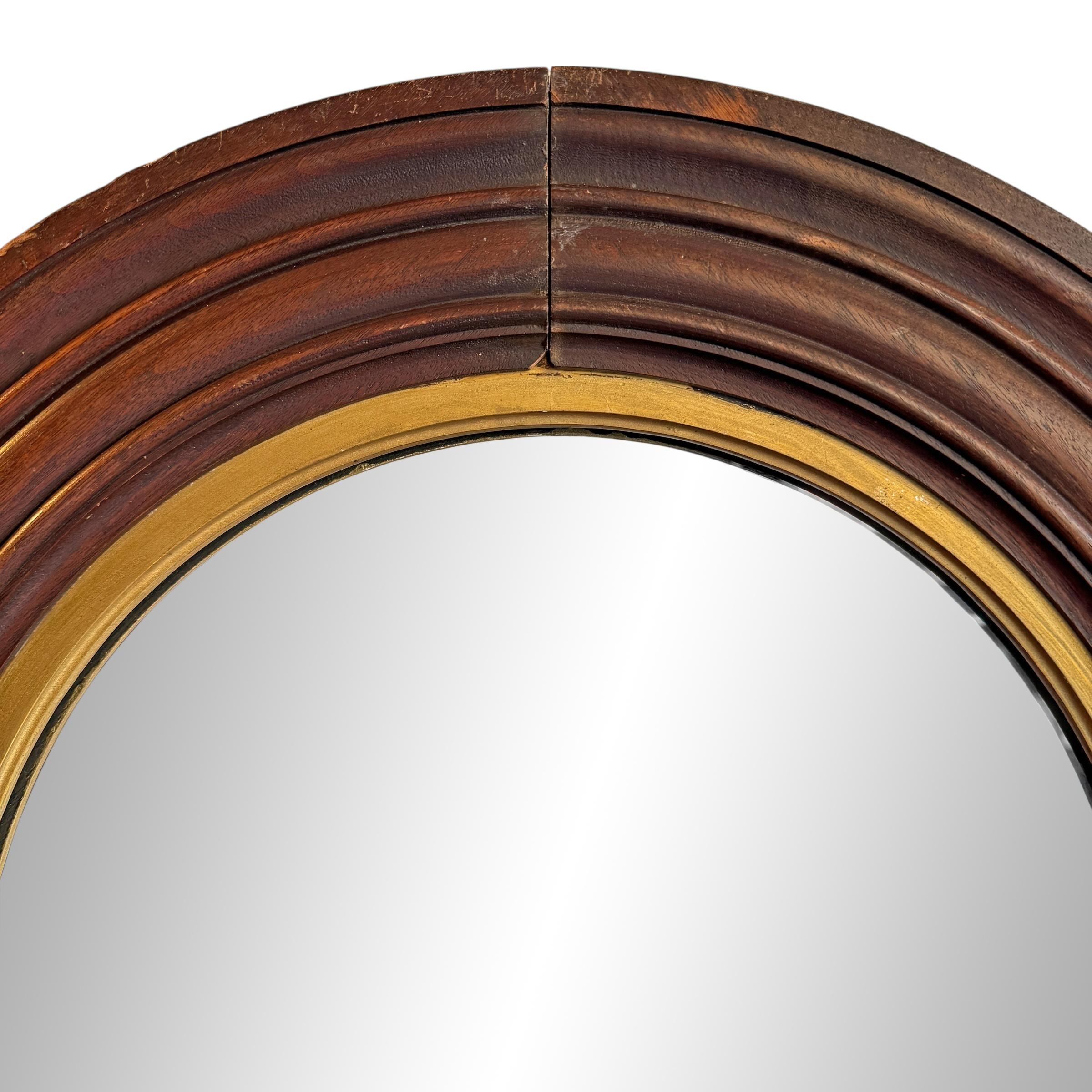Mahogany 19th Century American Arch-Topped Mirror For Sale