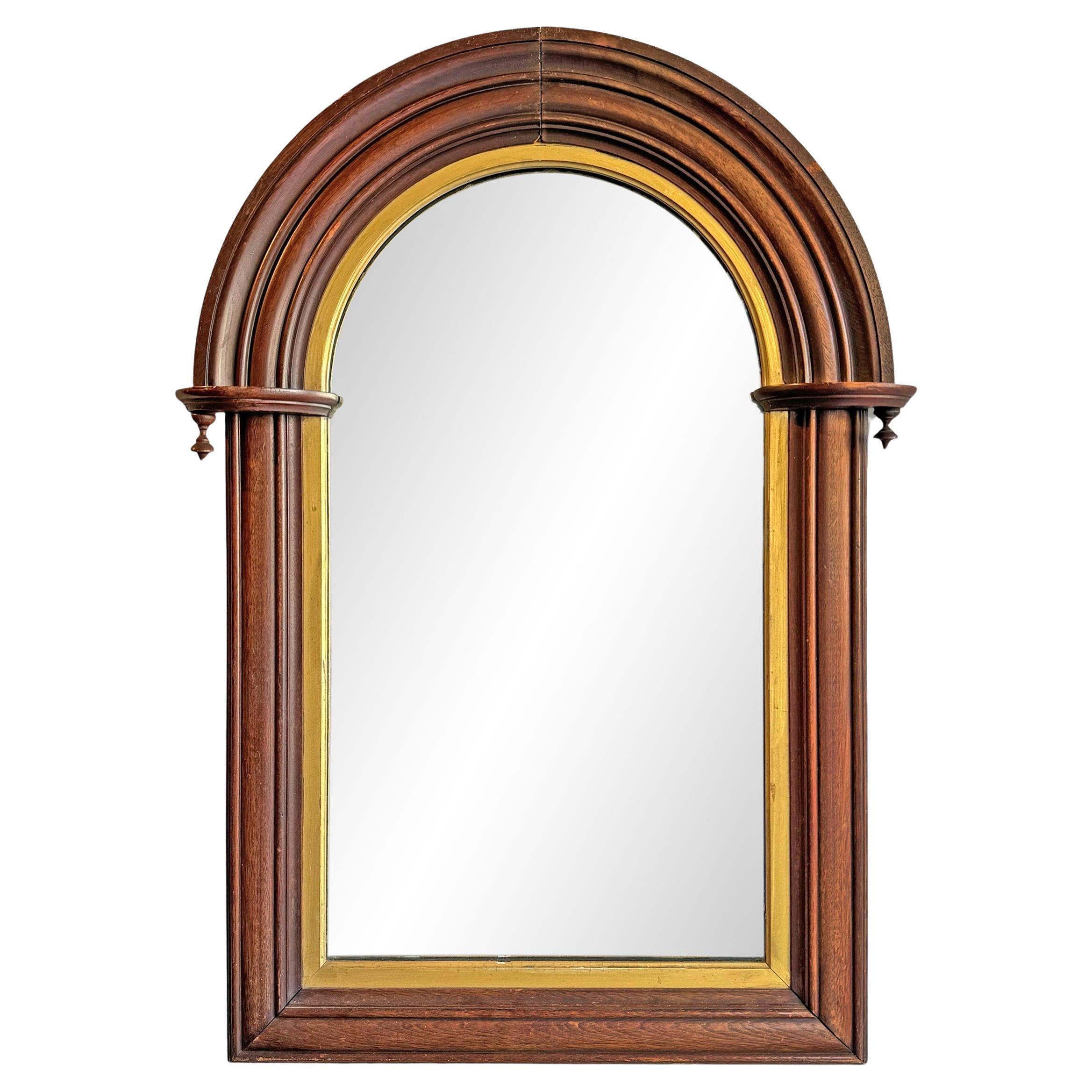 19th Century American Arch-Topped Mirror For Sale