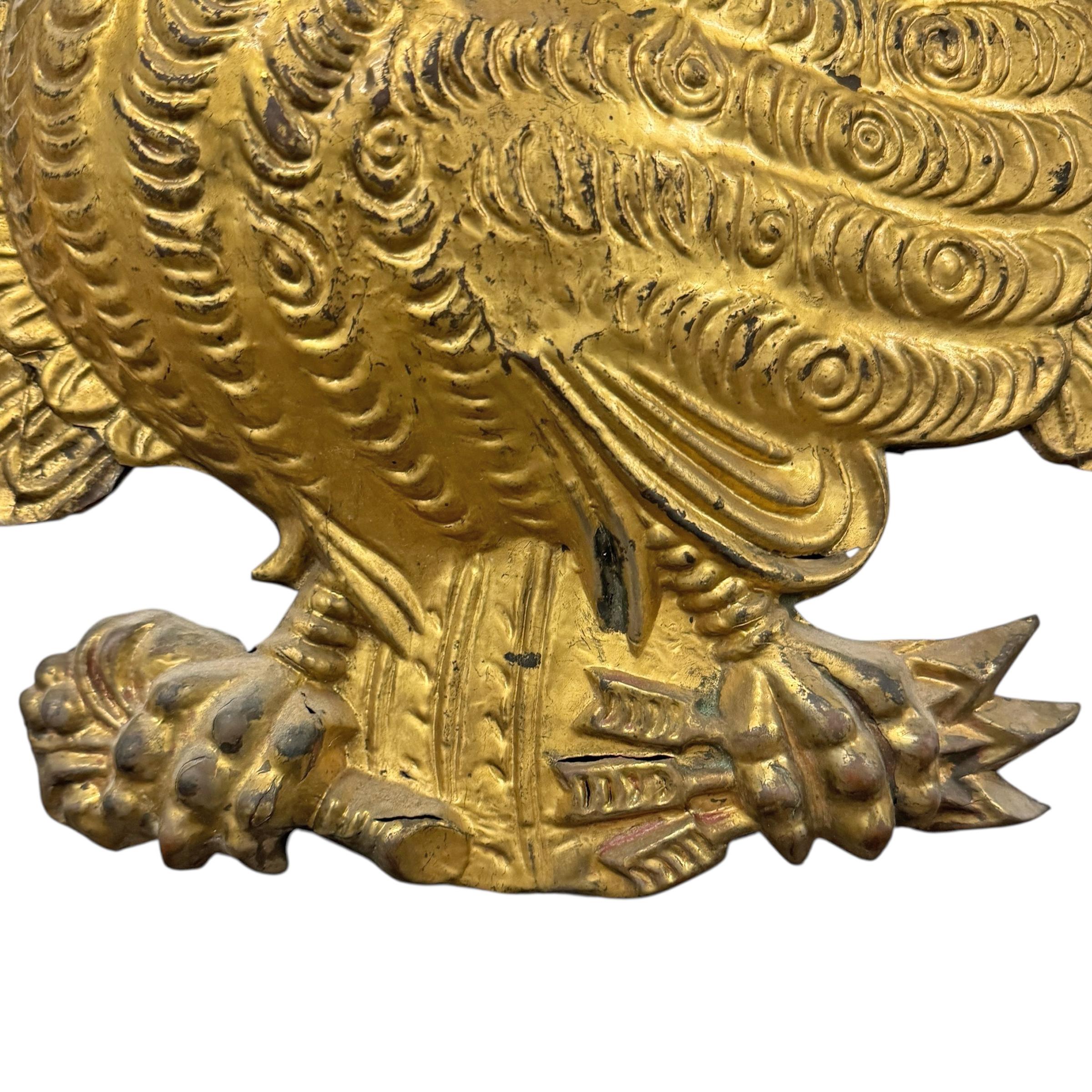Adorno de desfile de águila calva americana del siglo XIX Estaño en venta