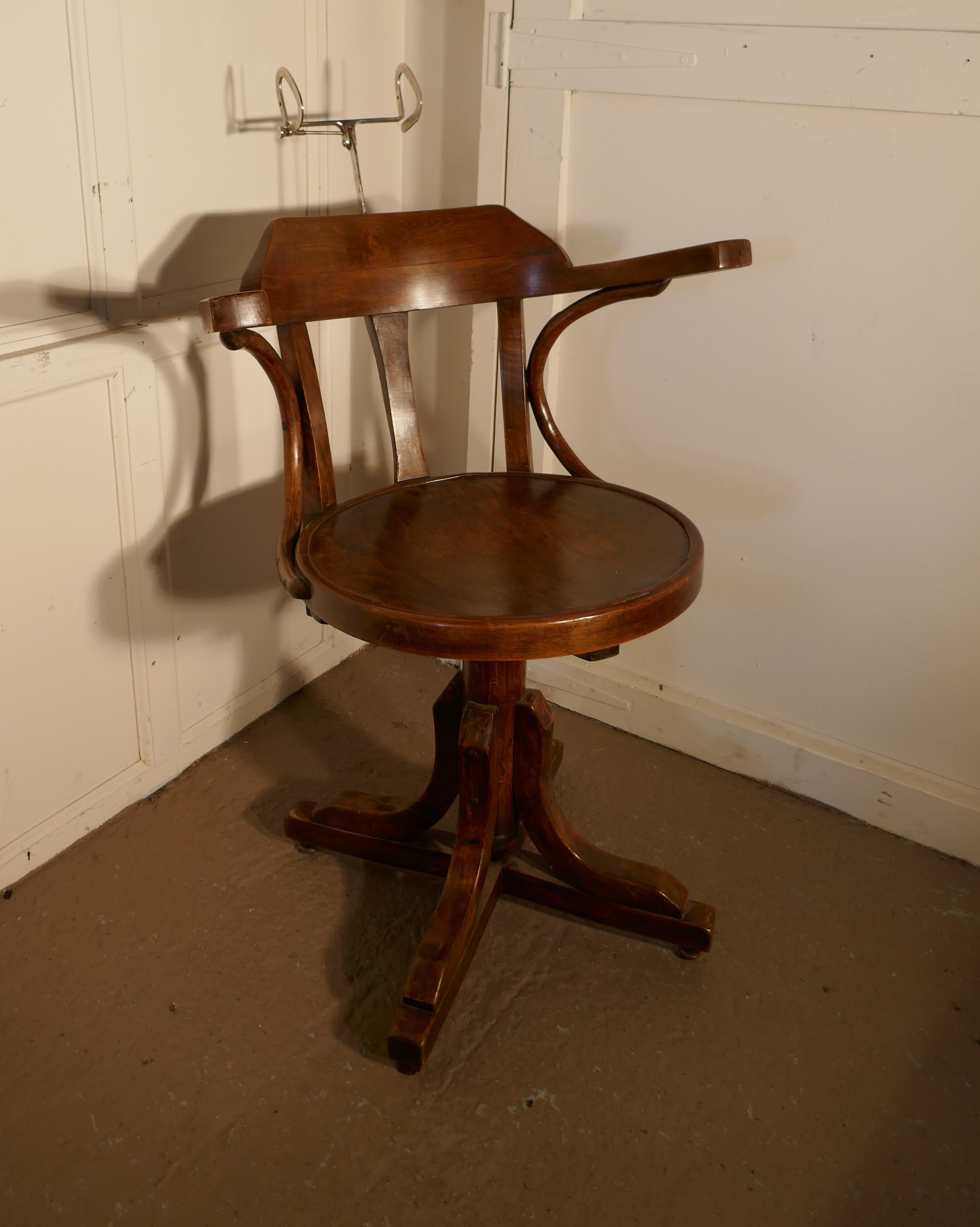 19th Century American Bentwood Barbers’ Chairs 1