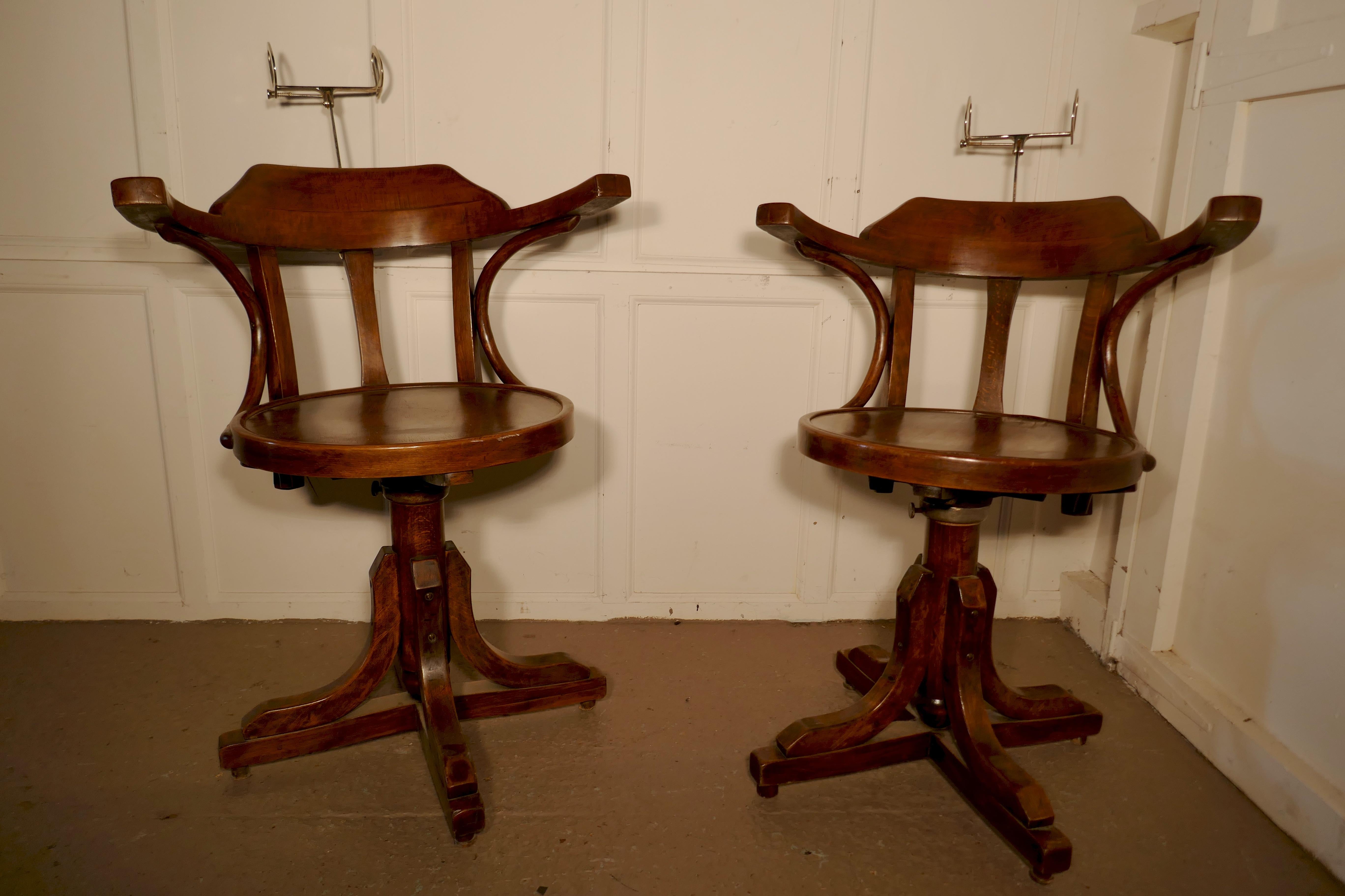 19th Century American Bentwood Barbers’ Chairs 2