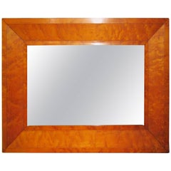 19th Century American Bird's-Eye Maple Framed Mirror