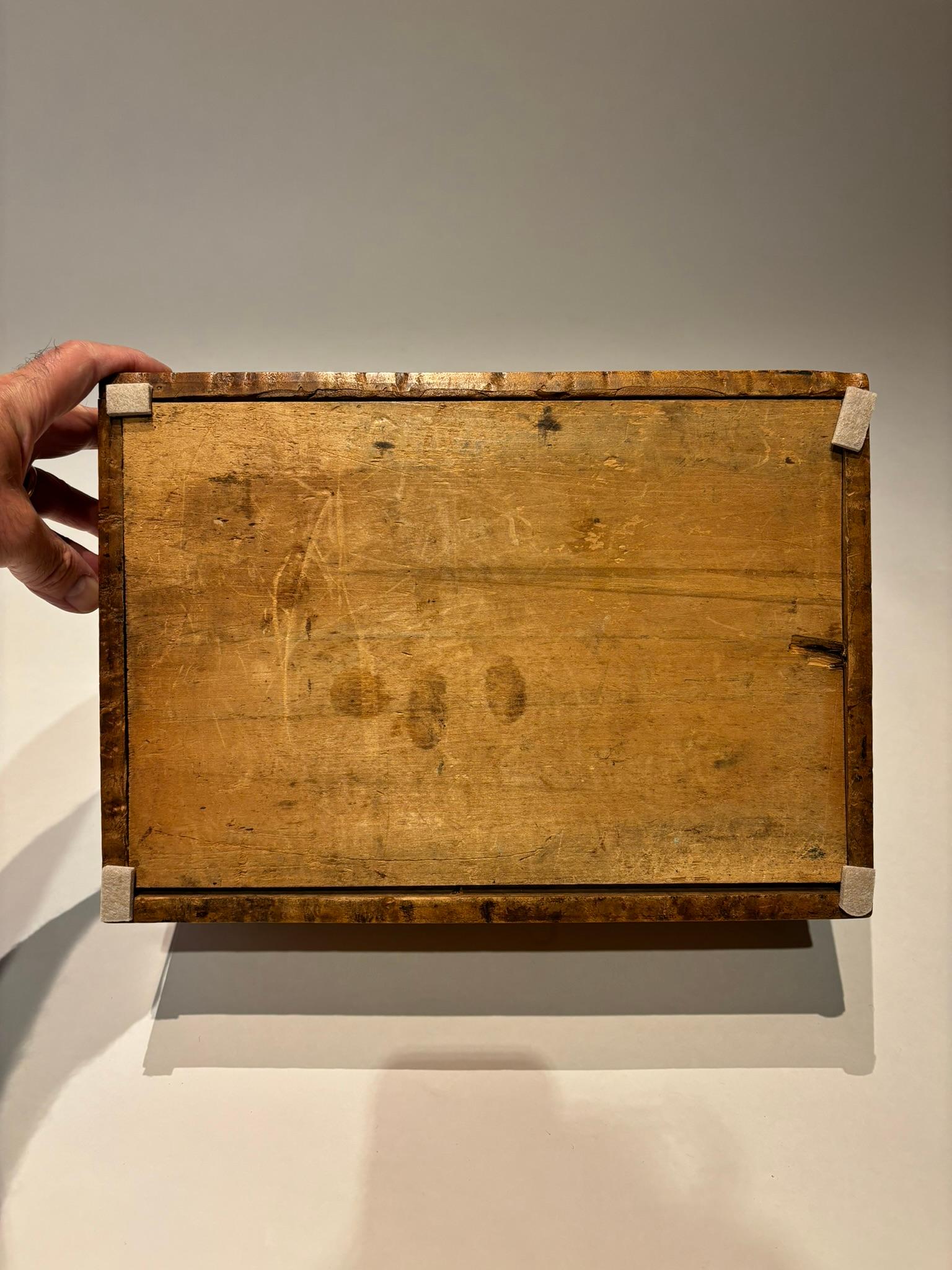 19th Century American Birds Eye Maple Wood Box For Sale 10