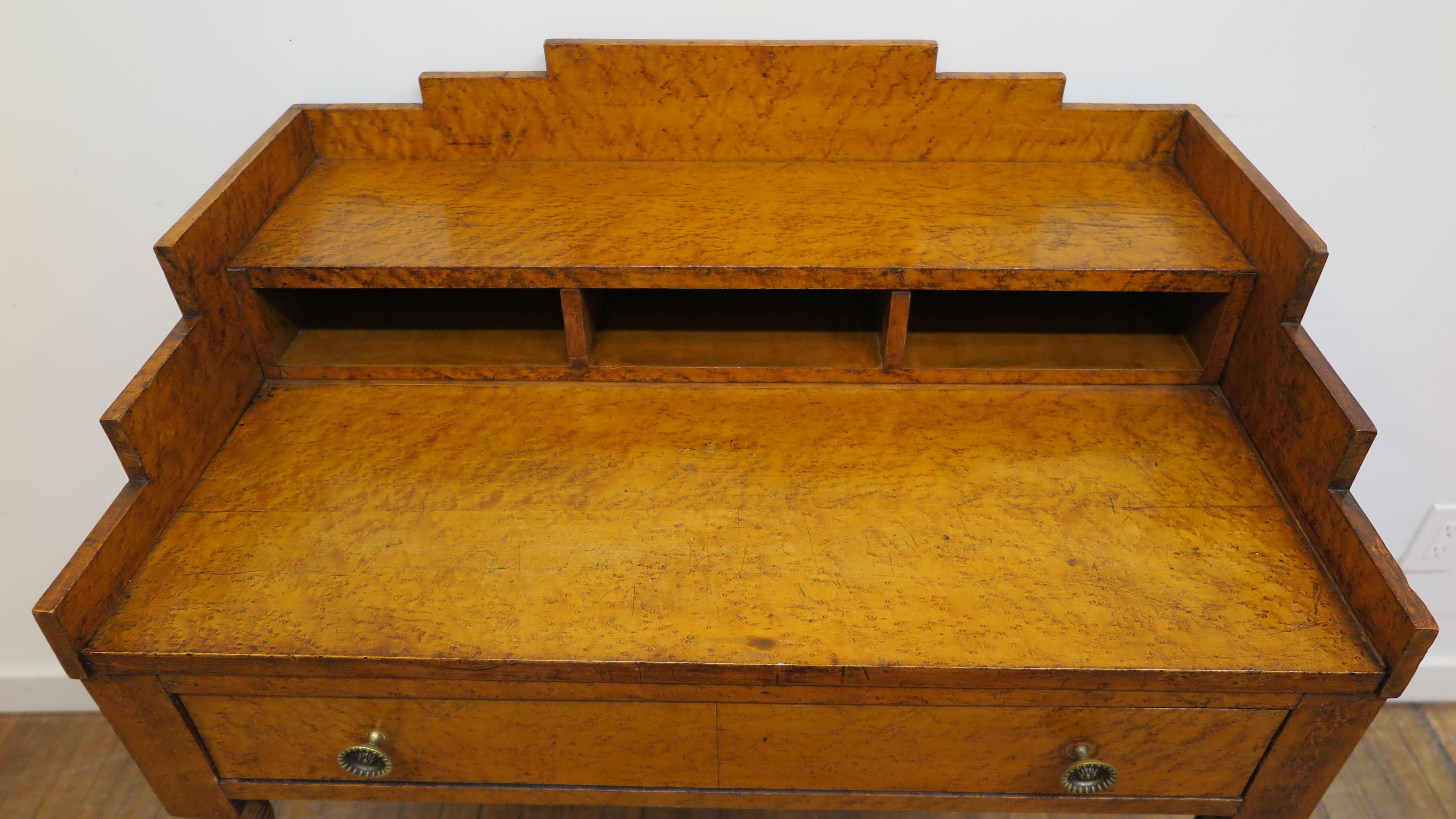 19th Century American Birdseye Maple Desk For Sale 5