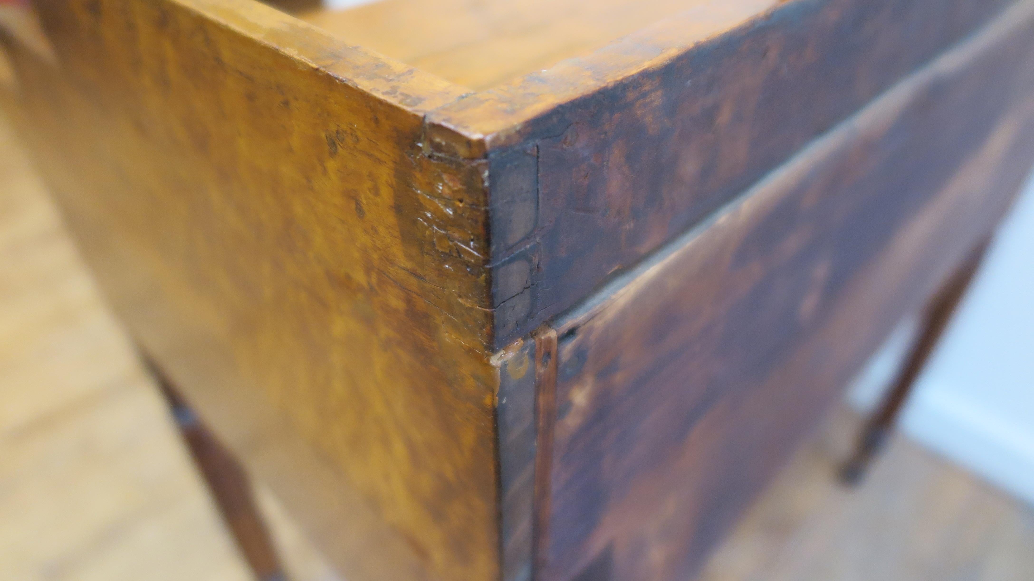 19th Century American Birdseye Maple Desk For Sale 9