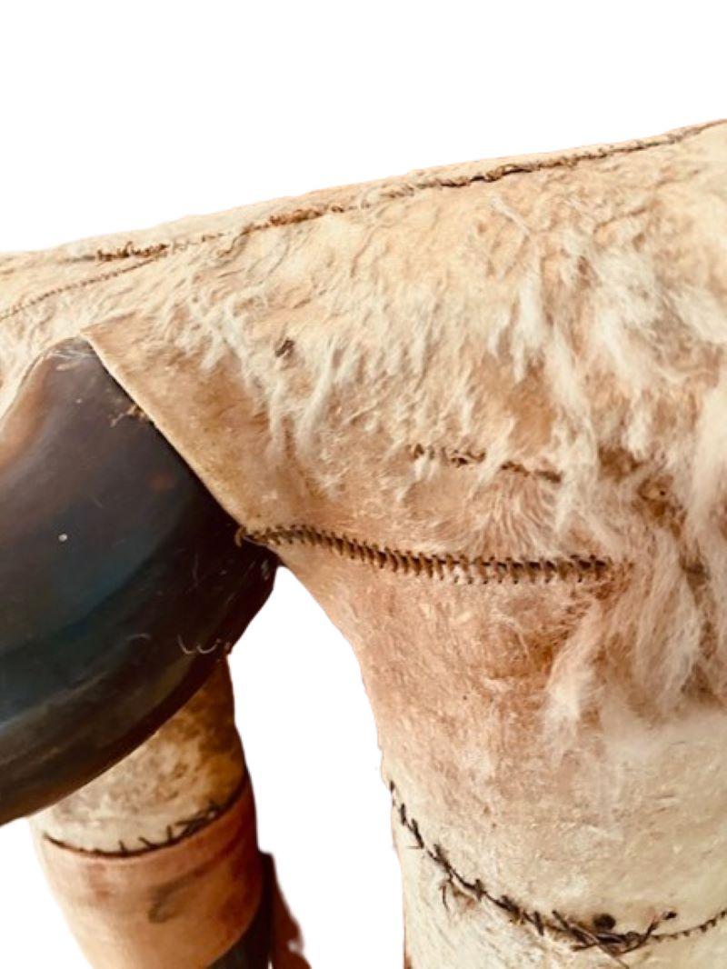 Hand-Crafted 19th Century American Bison Horn Wall Mount