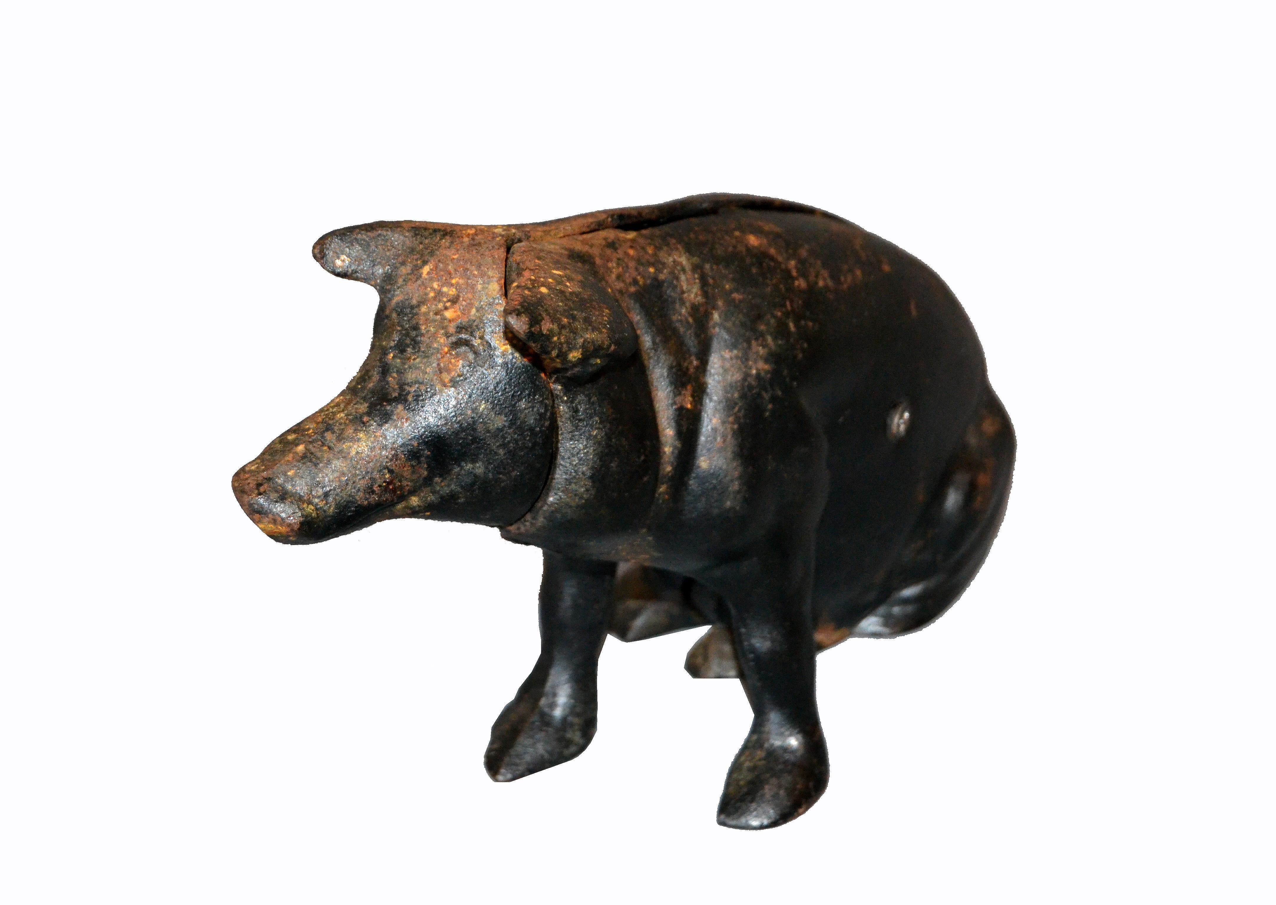 cast iron pig bank