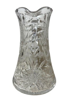 19th Century American Brilliant Cut Glass Water Pitcher
