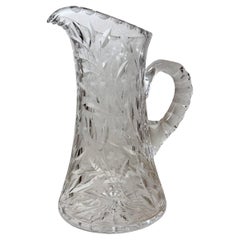 19th Century American Brilliant Cut Glass Water Pitcher