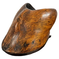Antique 19th Century American Burl Wood Horse Hoof Vessel