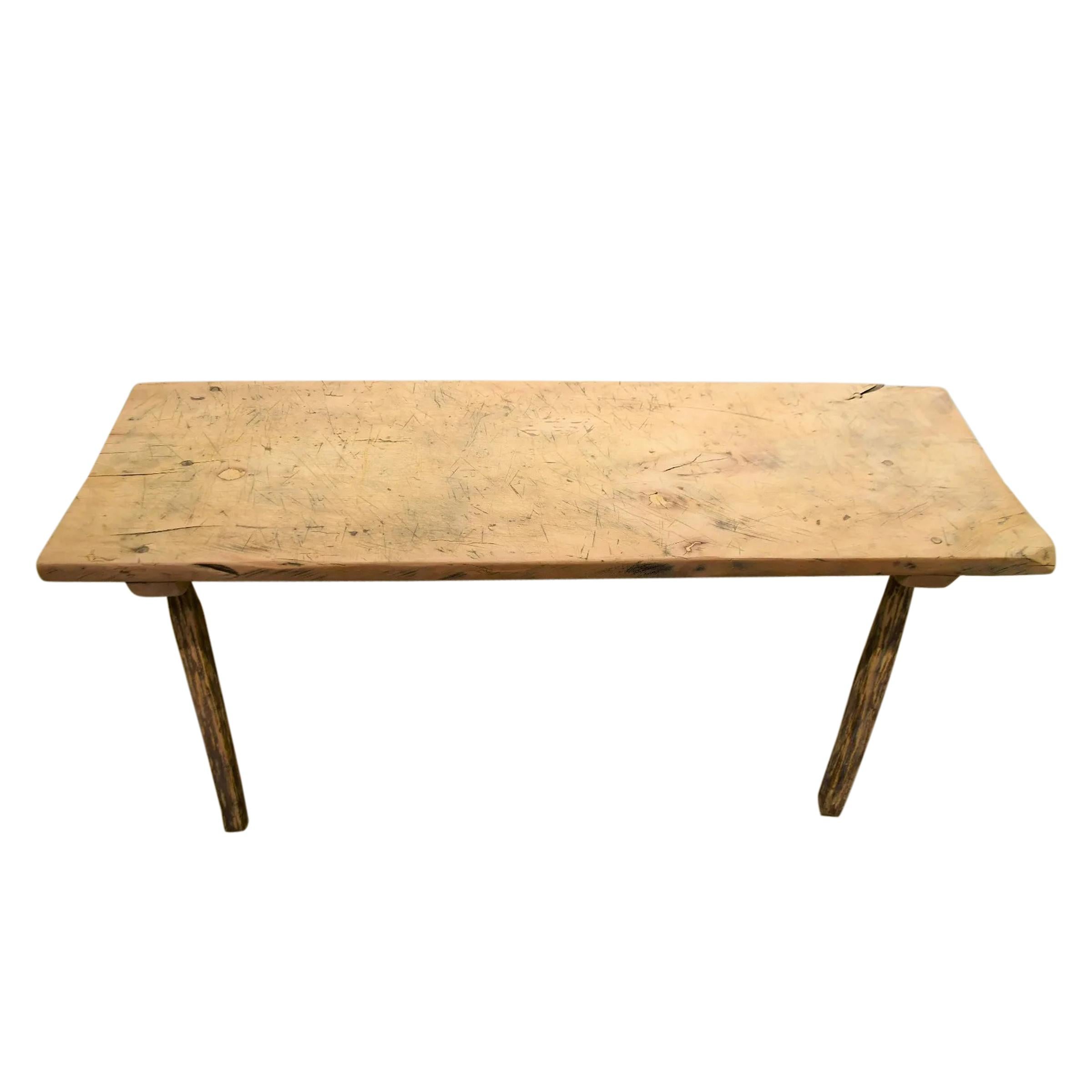 Rustique Table de boucherie américaine du XIXe siècle en vente
