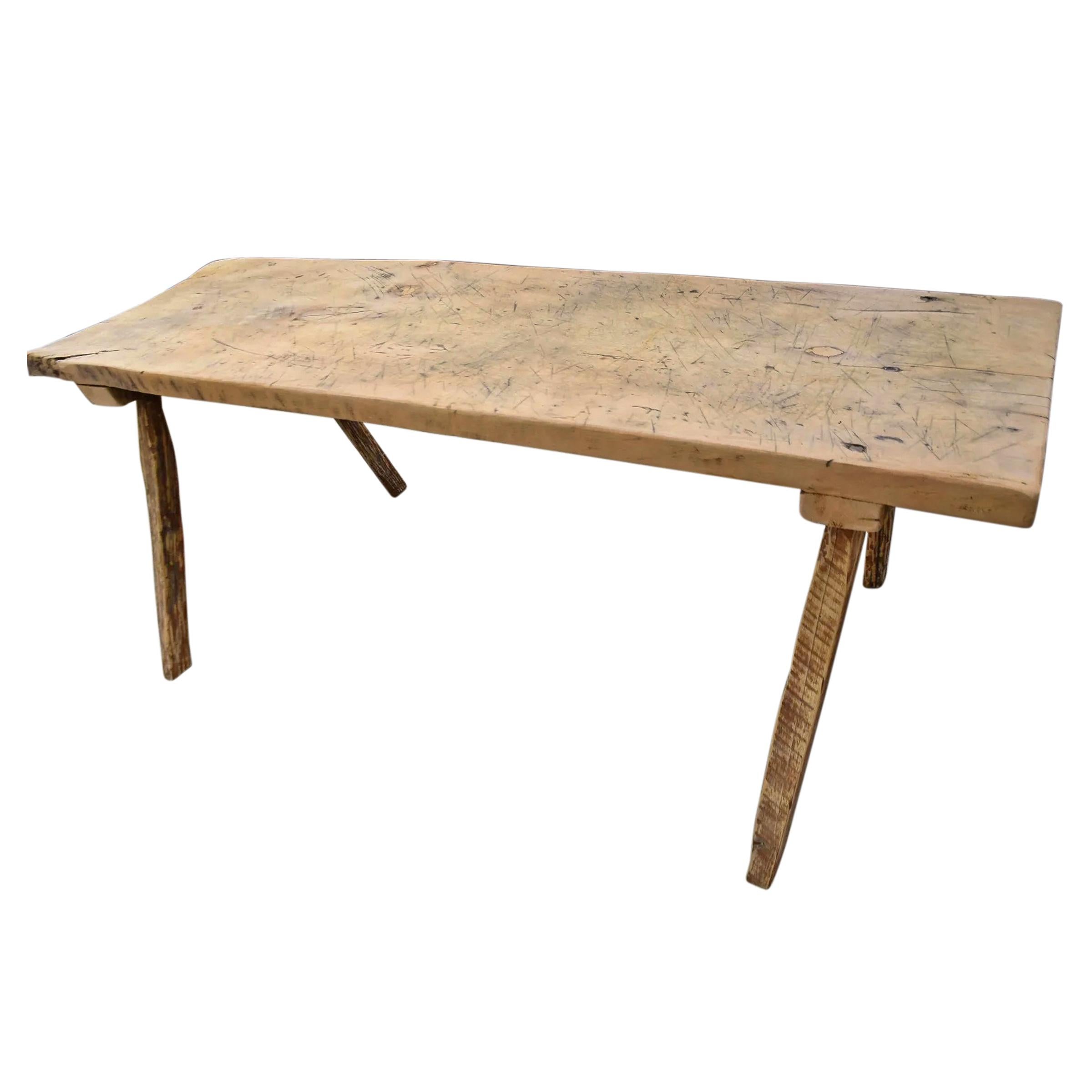 Rustic 19th Century American Butcher's Table For Sale