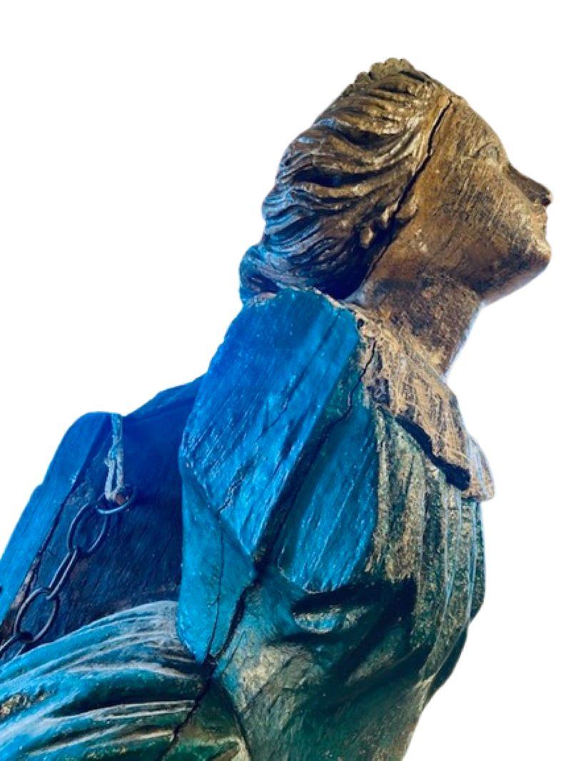 Figure de proue de navire américaine du XIXe siècle, sculptée et décorée, vers 1880 Bon état - En vente à Nantucket, MA