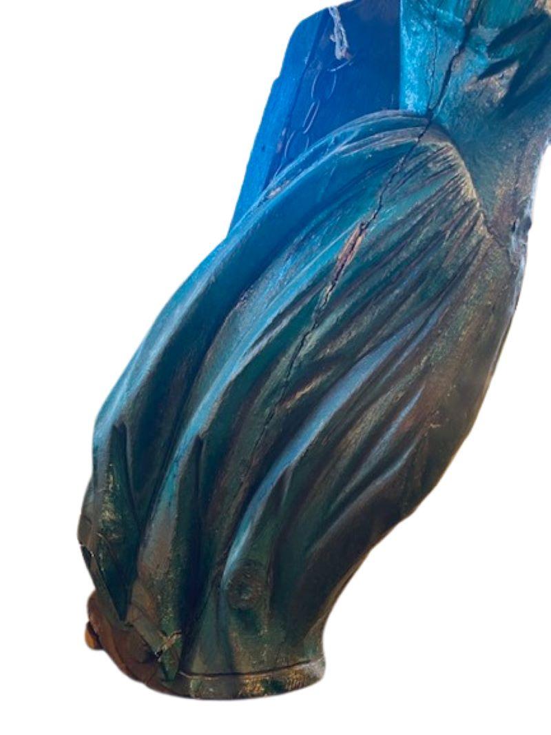 Fin du XIXe siècle Figure de proue de navire américaine du XIXe siècle, sculptée et décorée, vers 1880 en vente