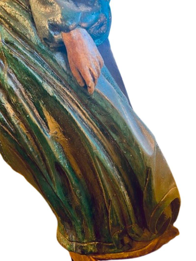 Américain Figure de proue de navire américaine du XIXe siècle, sculptée et décorée, vers 1880 en vente