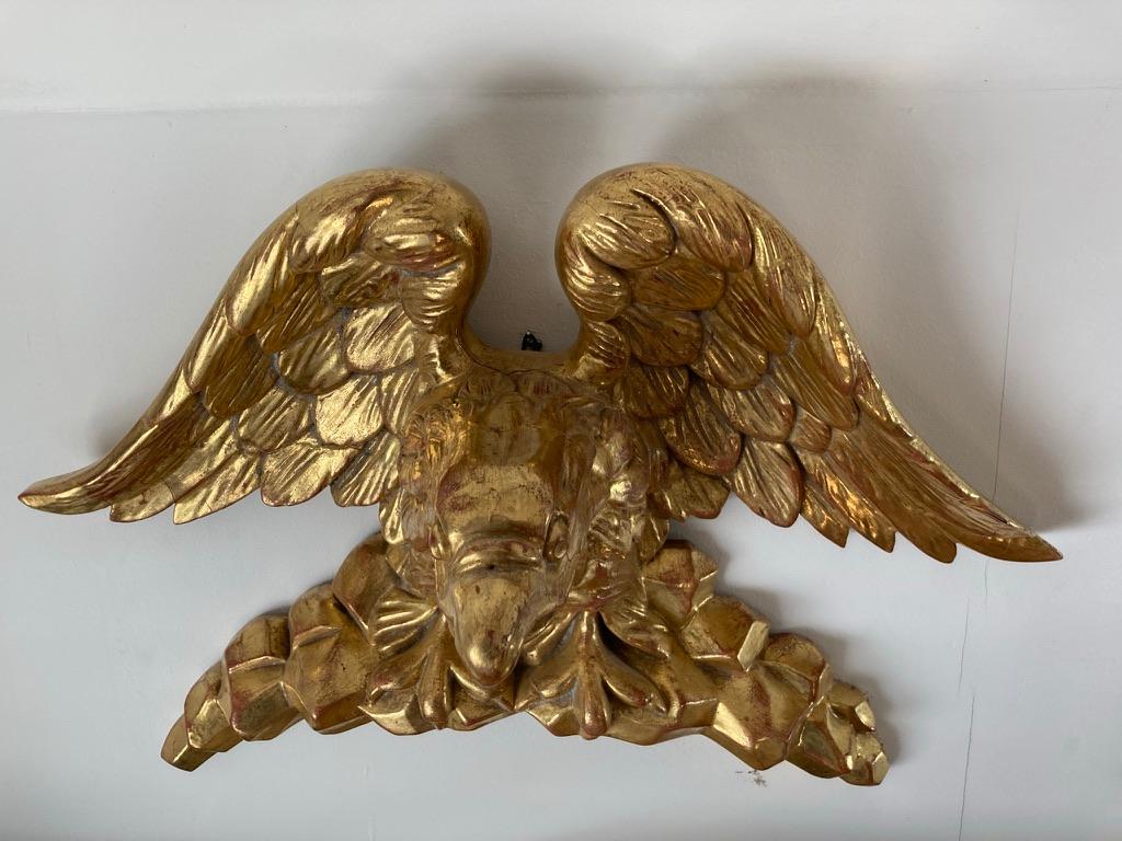 19th Century American Carved Giltwood Eagle 9