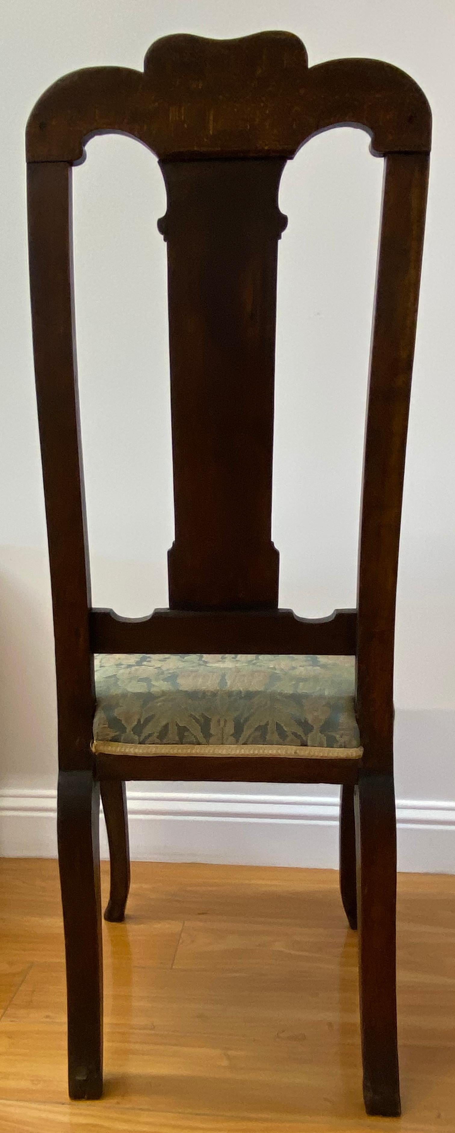 19th Century American Carved Walnut Hoof Foot Side Chair For Sale 4