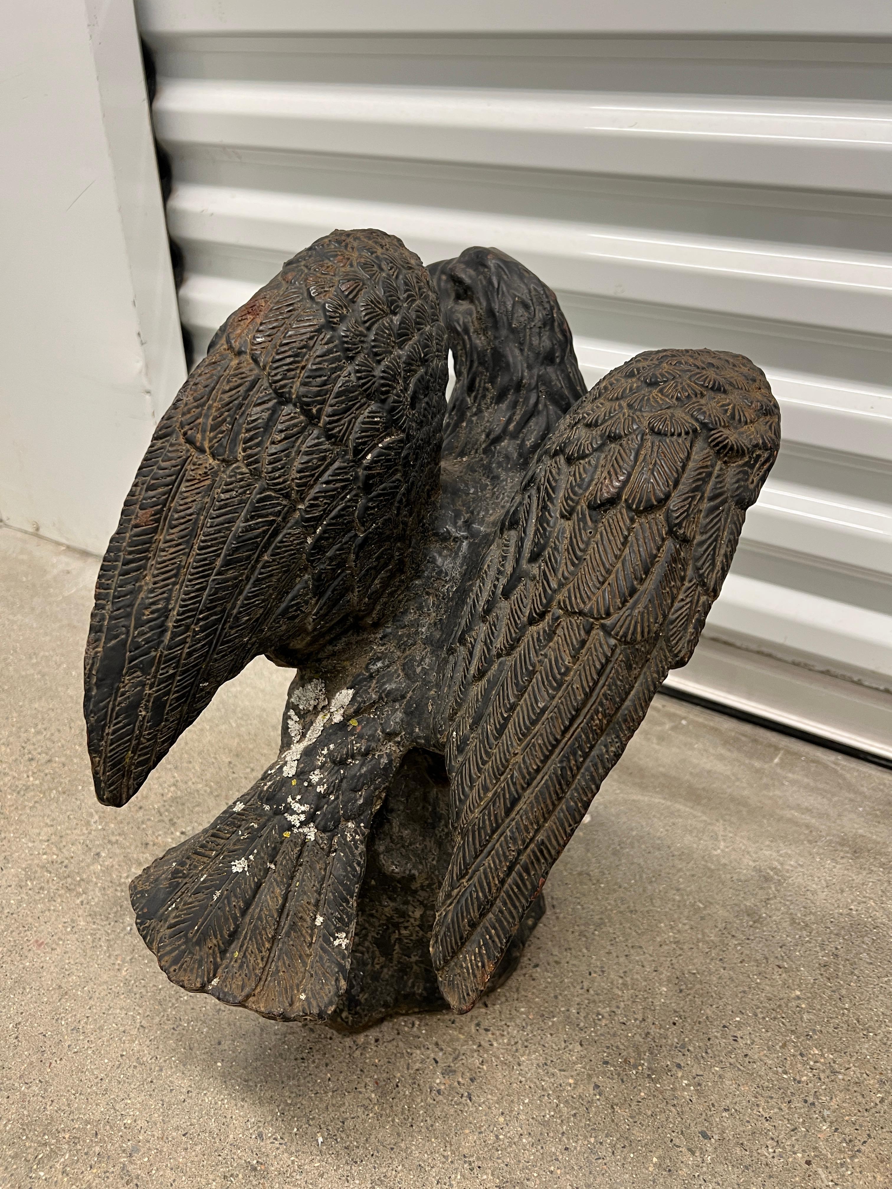 Sculpture d'aigle de pilote américaine en fonte du 19ème siècle, vers 1880 Bon état - En vente à Atlanta, GA