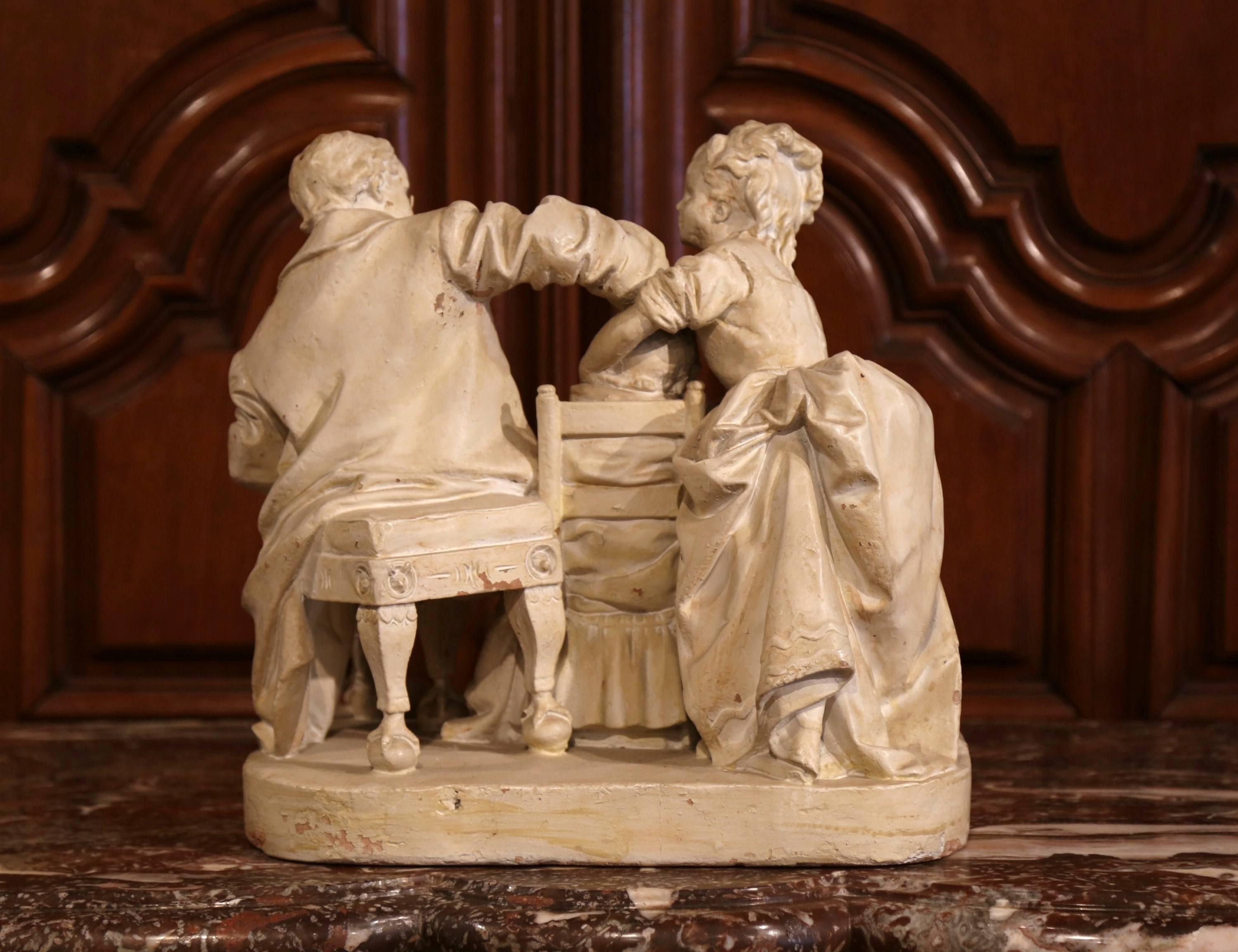 19th Century American Cast Plaster Sculpture 