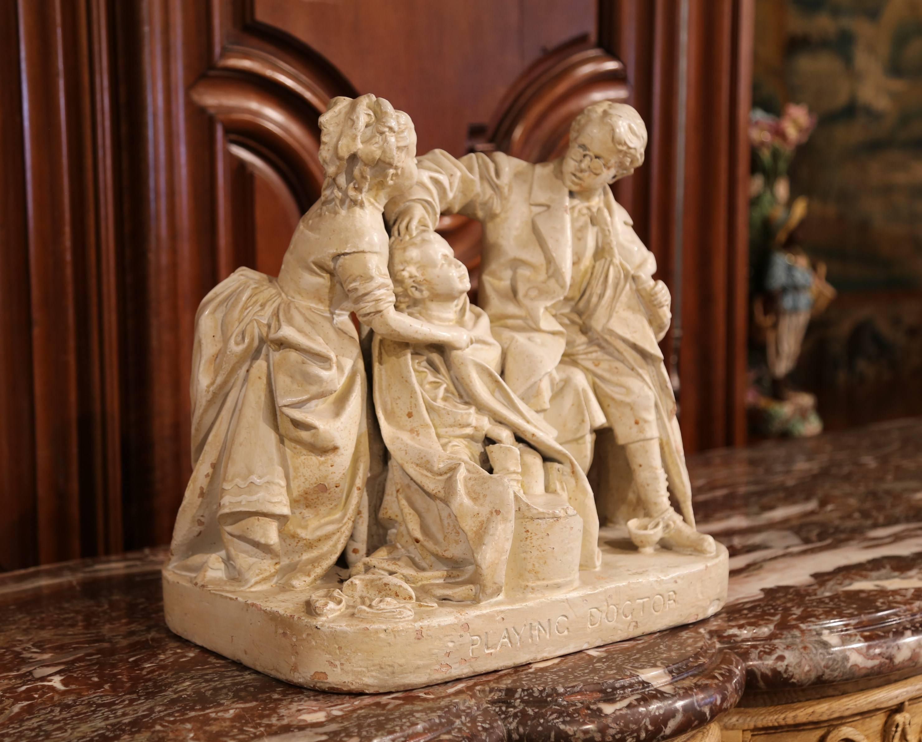 19th Century American Cast Plaster Sculpture 