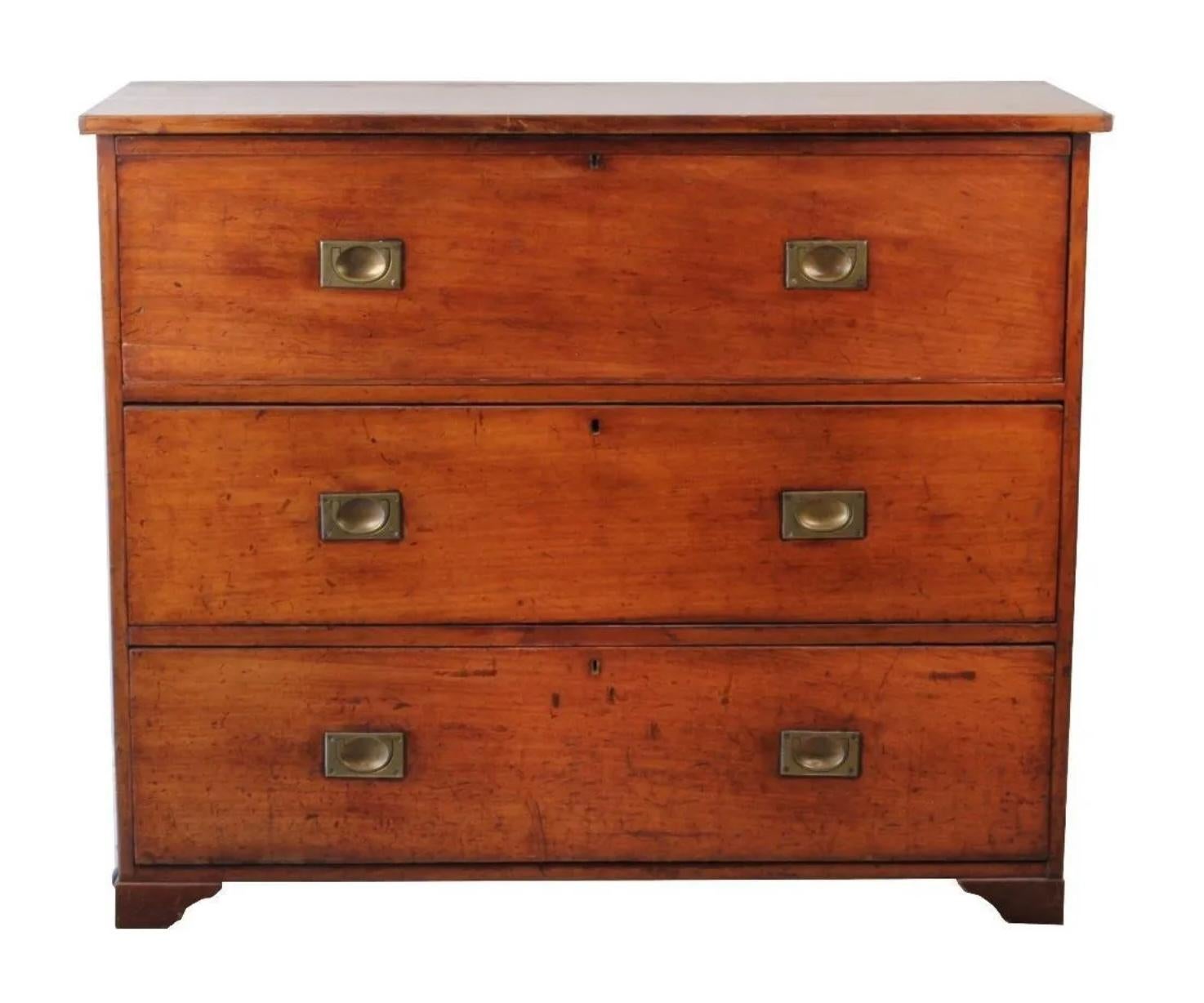 19th Century American Cherry Campaign Chest 4