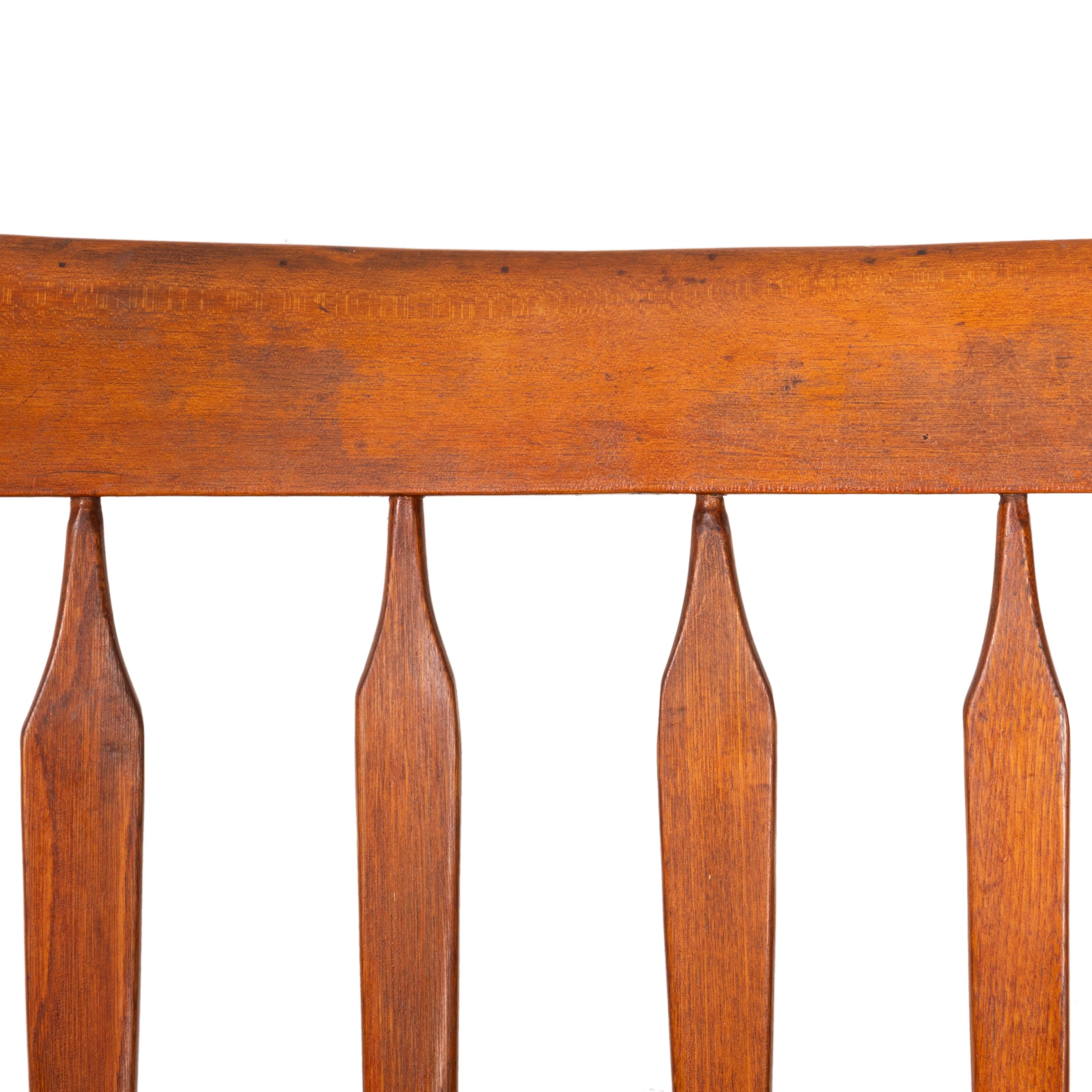 Turned 19th Century American Cherrywood Rocking Chair For Sale