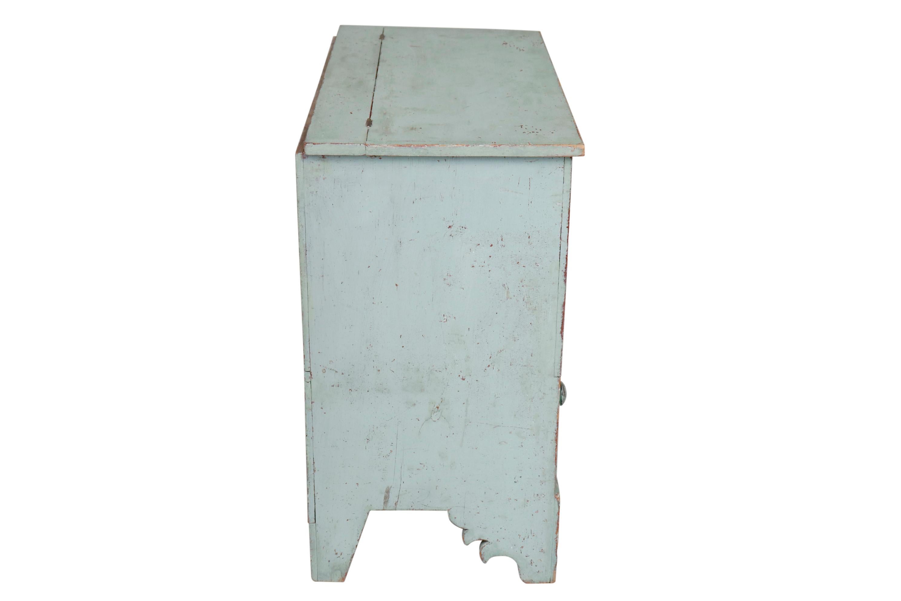 19th Century American Chest in Pale Blue 1