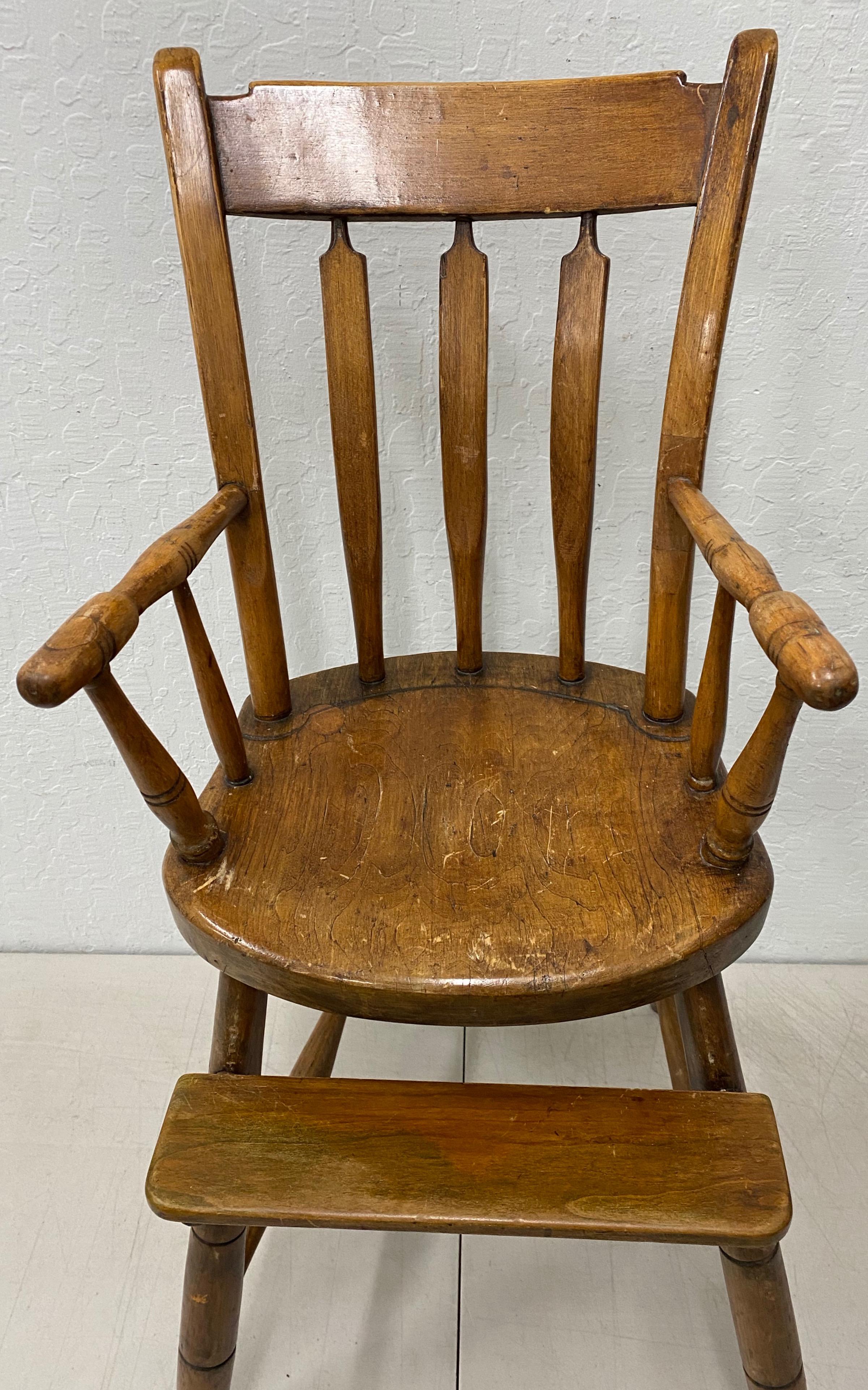 19th Century American Child's High Chair 1