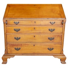 Antique 19th Century American Chippendale Maple Slant Front Secretary / Desk