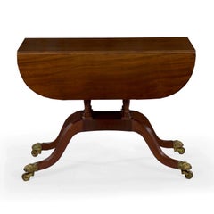 19th Century American Classical Antique Mahogany Breakfast Table, New York