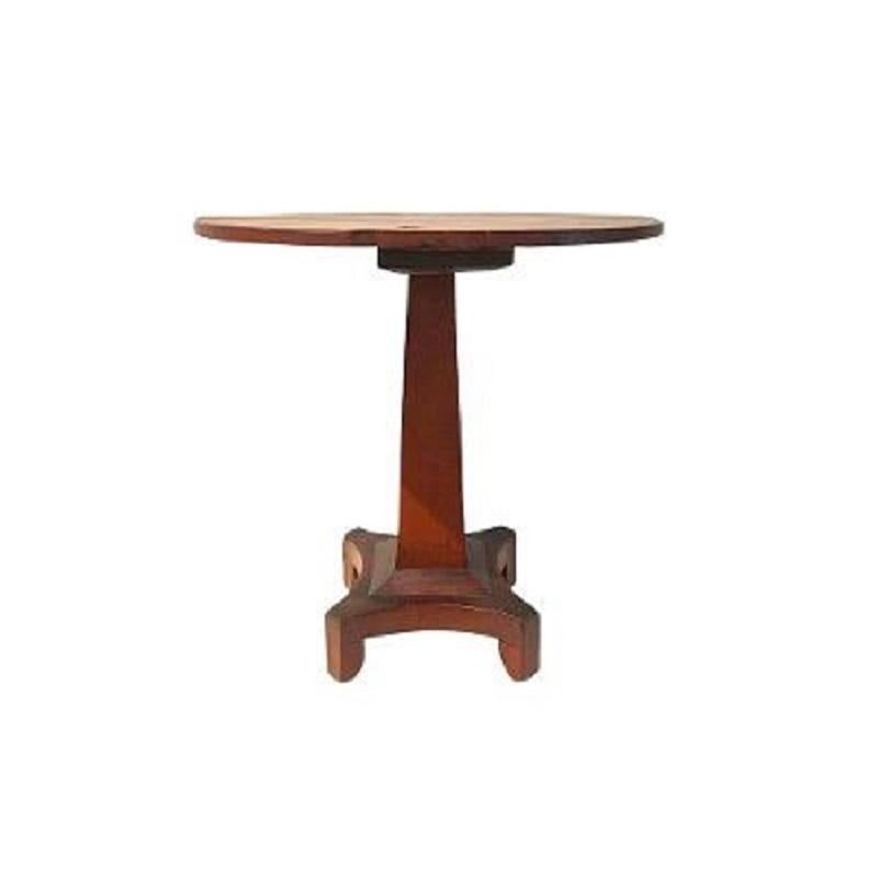 19th Century American Classical Center Table in Original Red Wash 1