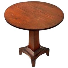 19th Century American Classical Center Table in Original Red Wash