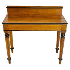 19th Century American Classical Revival Writing Table in Solid Oak