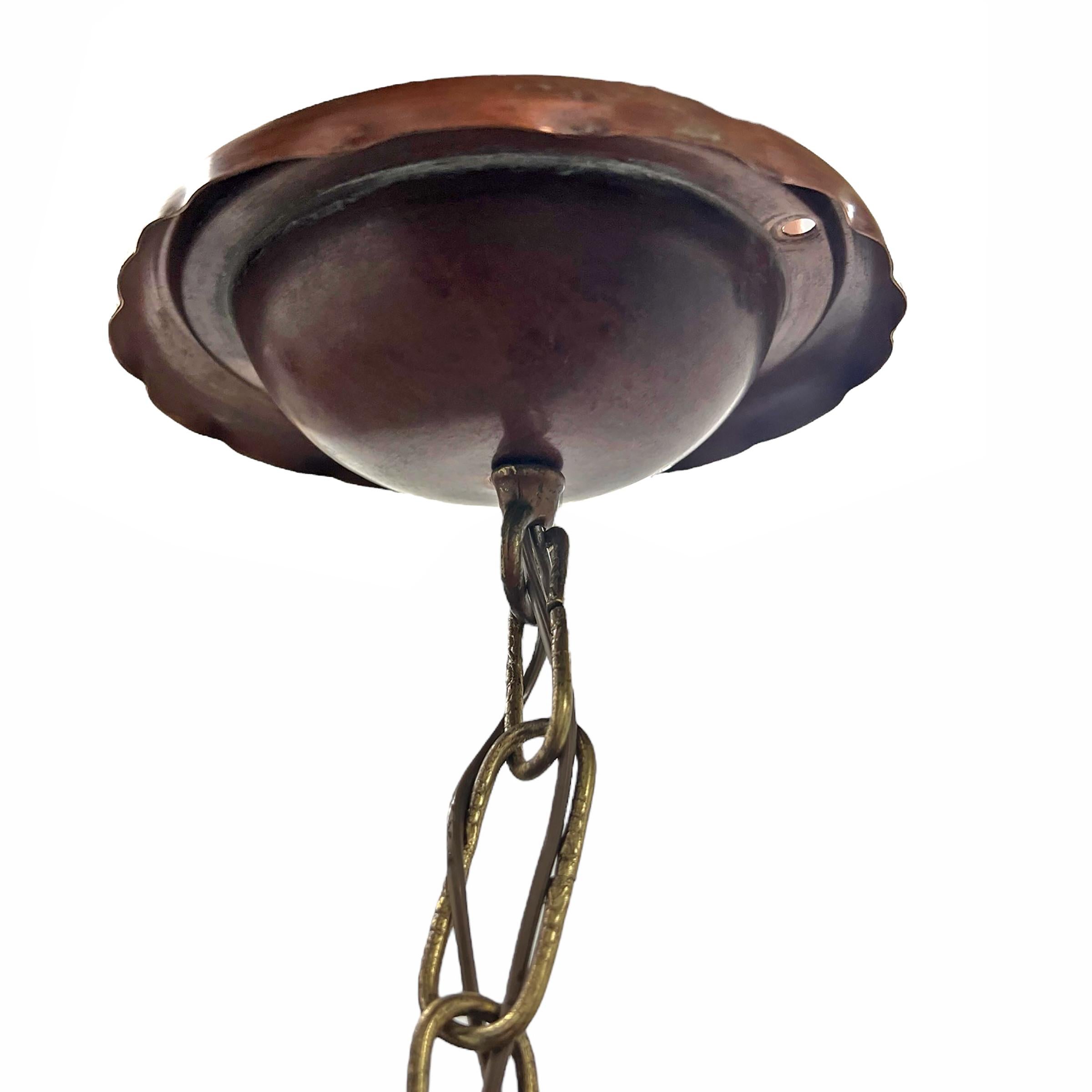 19th Century American Copper Chandelier 6