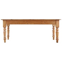 19th Century American Country Pine Farmhouse Dining Table