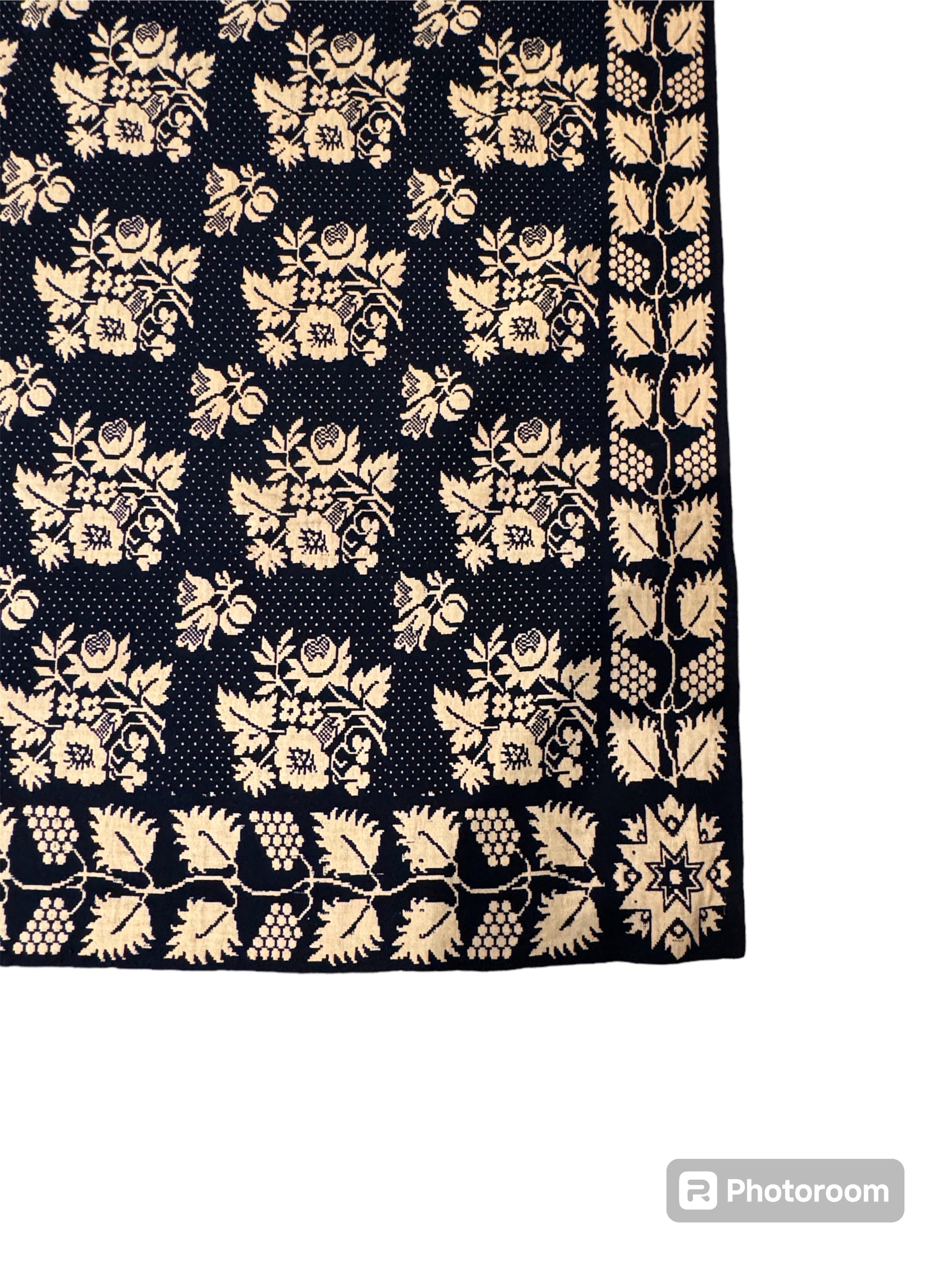 American Colonial 19th Century American Coverlet
