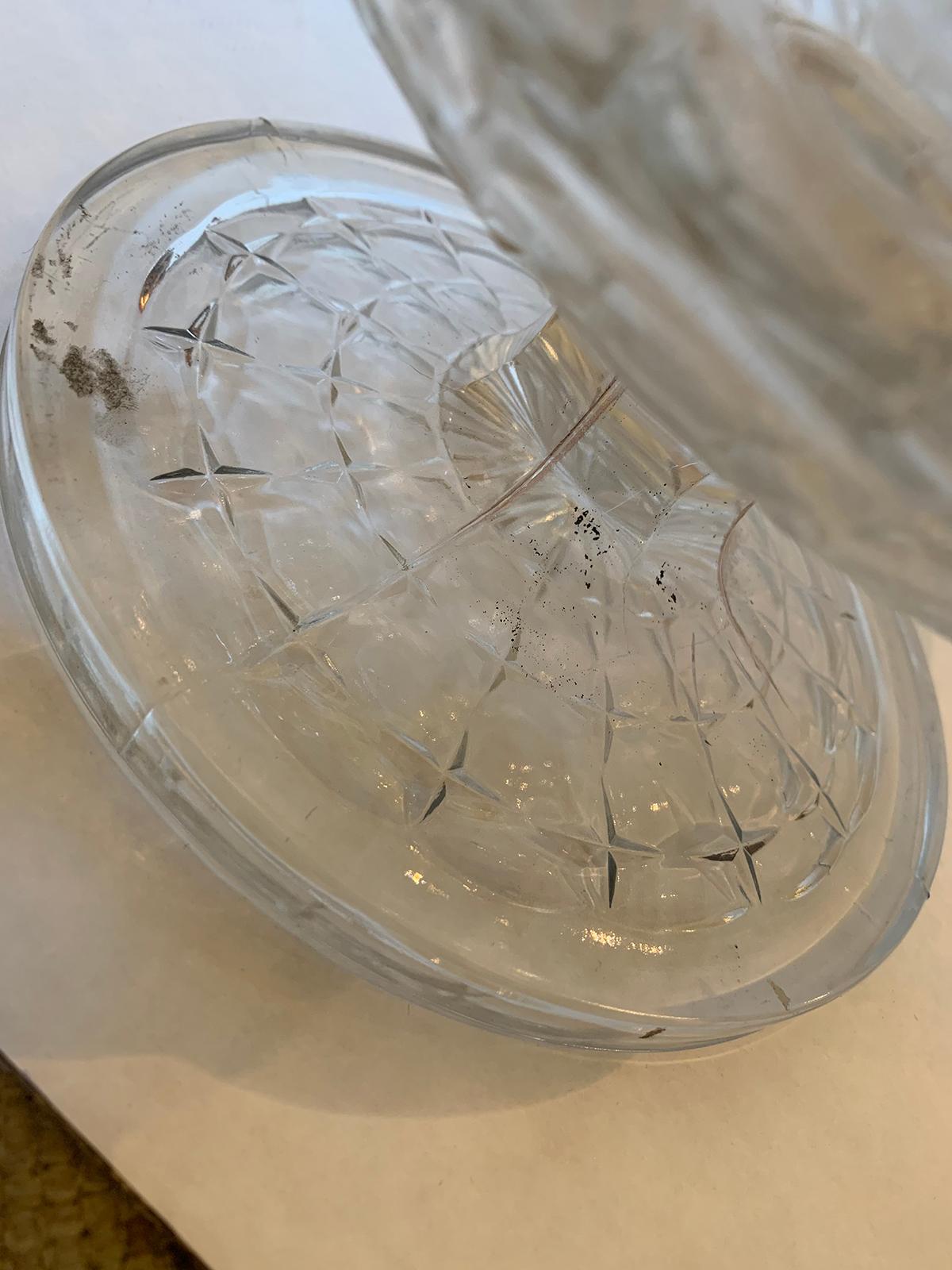 19th Century American Crystal Pedestal Bowl / Compote For Sale 4