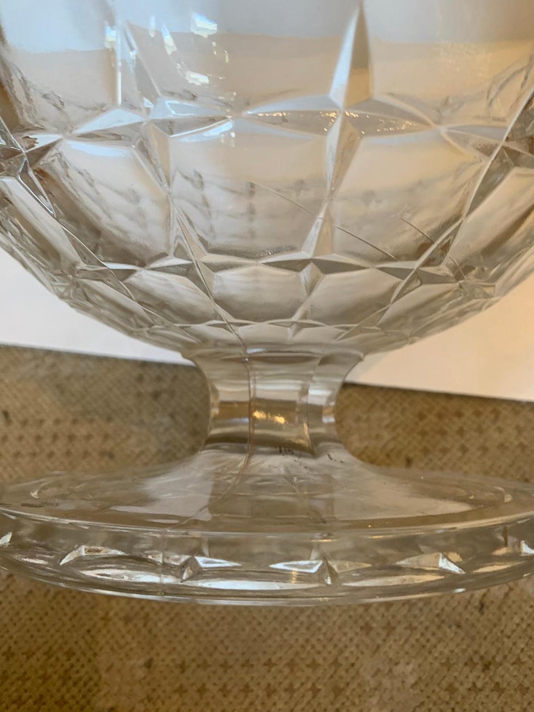 19th Century American Crystal Pedestal Bowl / Compote For Sale at