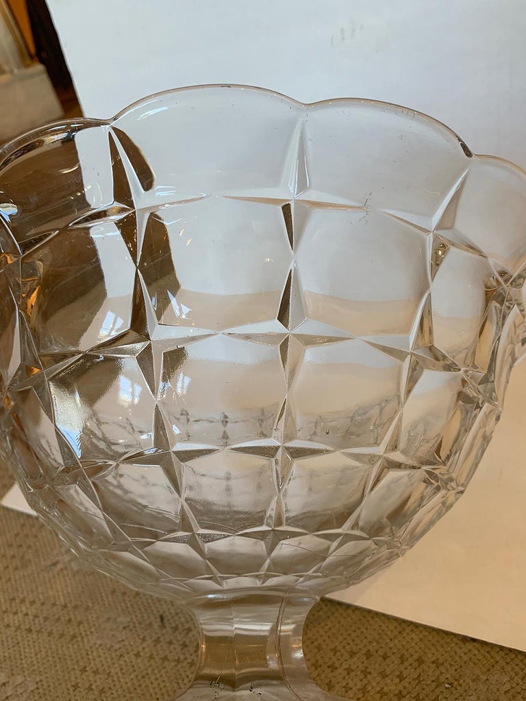 19th Century American Crystal Pedestal Bowl / Compote For Sale at
