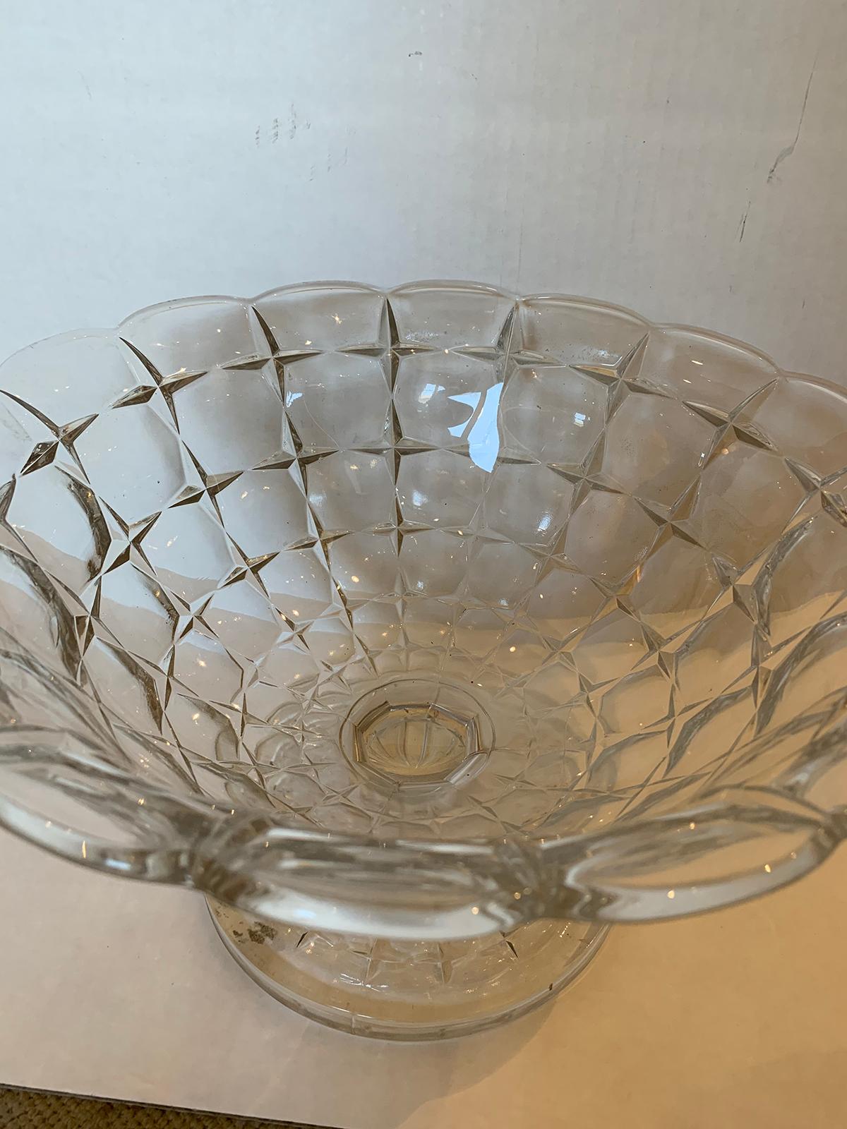 pedestal crystal bowl